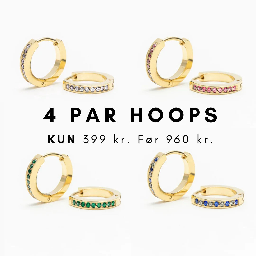 4 PACK - Classic Tabitha hoops fra ByMelanie