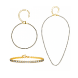 3x Tennis krystal smykker