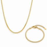 Snake Smykkesæt 3 mm – Halskæde & Armbånd