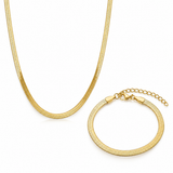 Snake Smykkesæt 4 mm – Halskæde & Armbånd