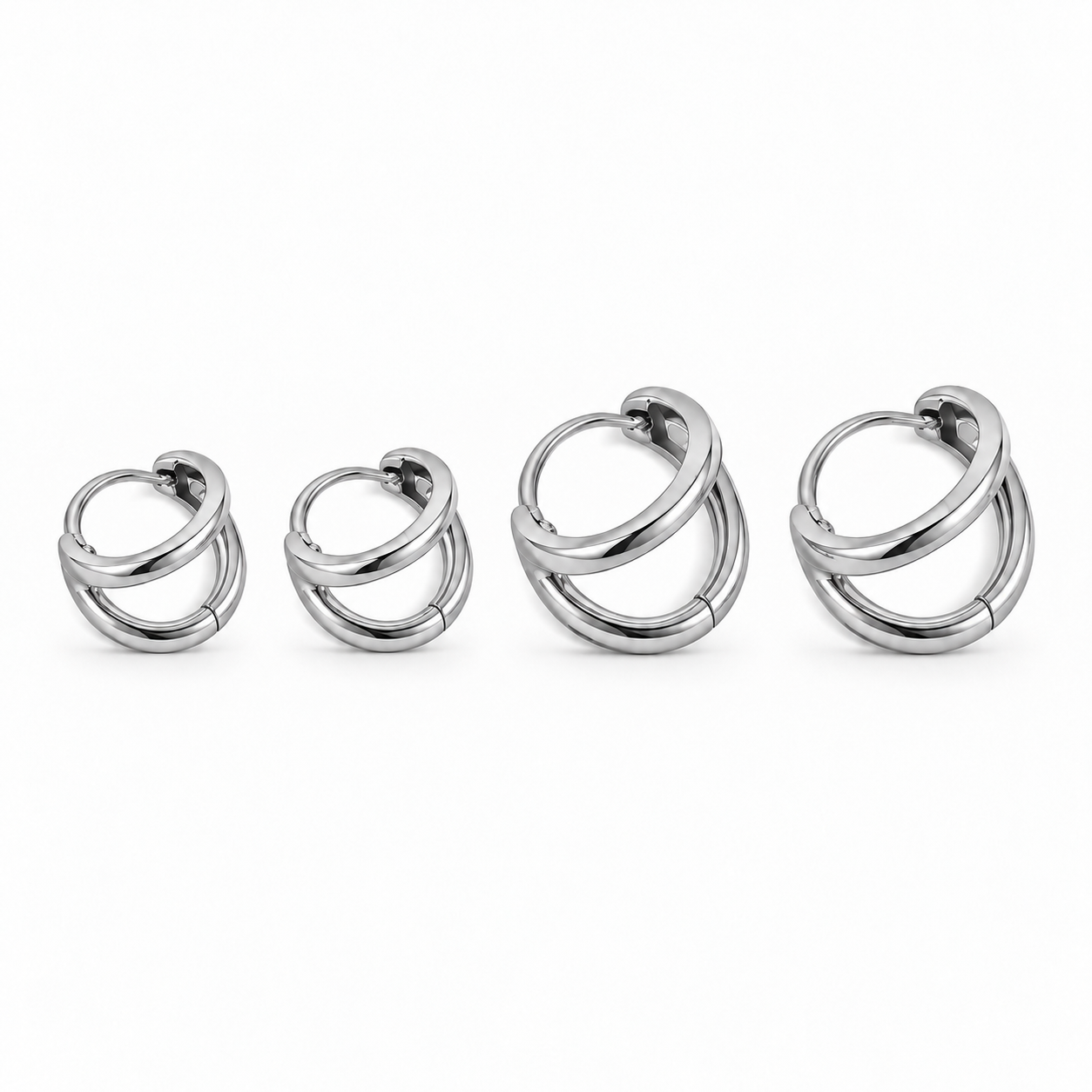 Double Twisted Hoops 2-Pack – Mini & Medium