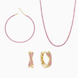 Super restsalg 3x Pink krystal smykker