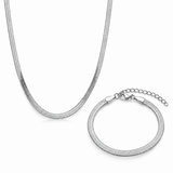 Snake Smykkesæt 4 mm – Halskæde & Armbånd