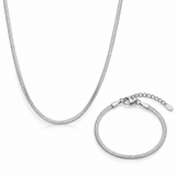 Snake Smykkesæt 3 mm – Halskæde & Armbånd