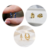Gratis 3x Krystal hoops - Marina + Gabriella + Nadja