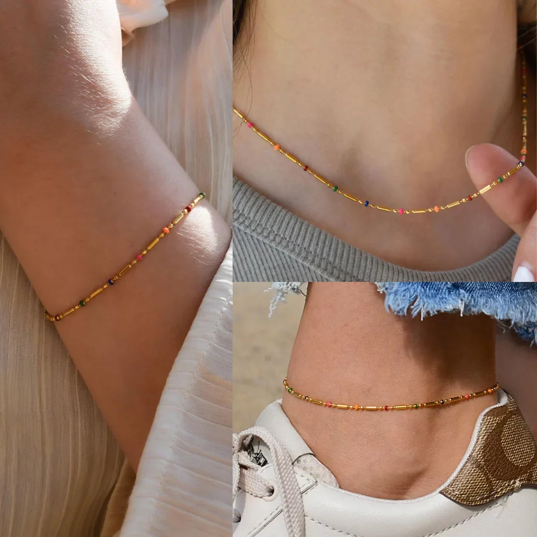 Golden Rainbow Set ( 3 smykker ) fra ByMelanie