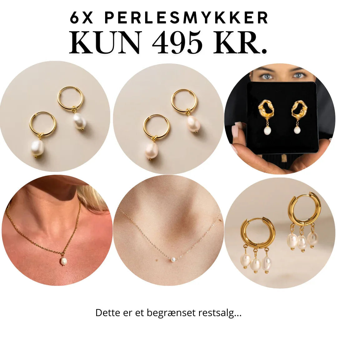 Restsalg - 6x Perlesmykker fra ByMelanie