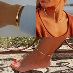 flad slangekæde guld