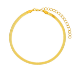 flad slangekæde guld